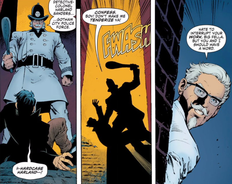 Illustration for article titled DC’s New KFC Comic Turns Colonel Sanders Into Fried Chicken Jesus